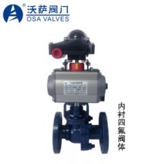 沃萨OSAQ641气动法兰式球阀