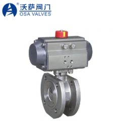沃萨OSAQ641气动超薄法兰式球阀